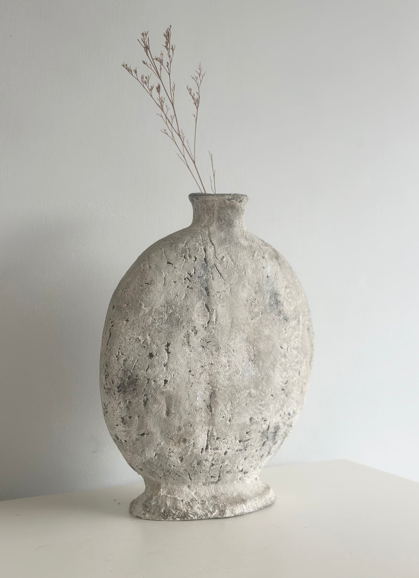 Heavy Contemporary Rustic Stone Vase