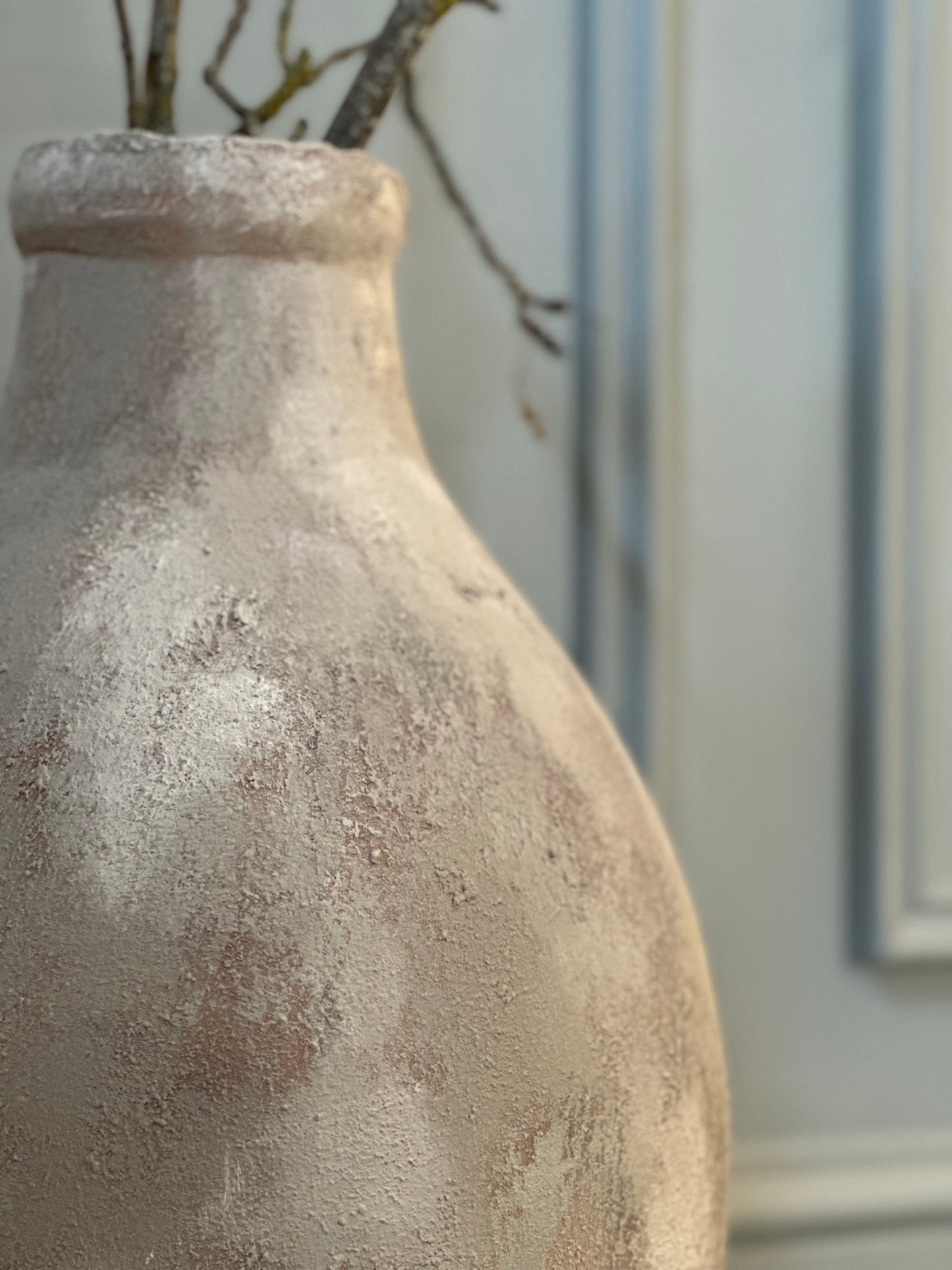 Large Heavy Rustic Terracotta Vase