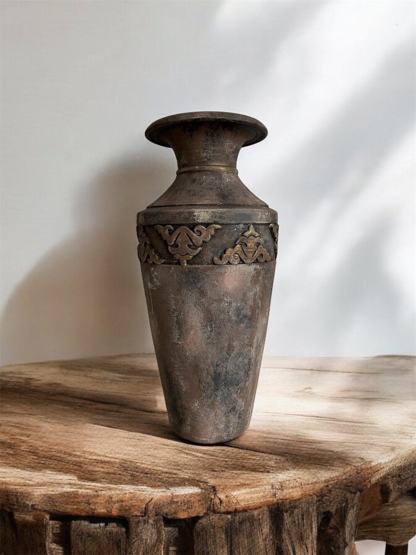 Elegant Rustic Brown Floor Vase