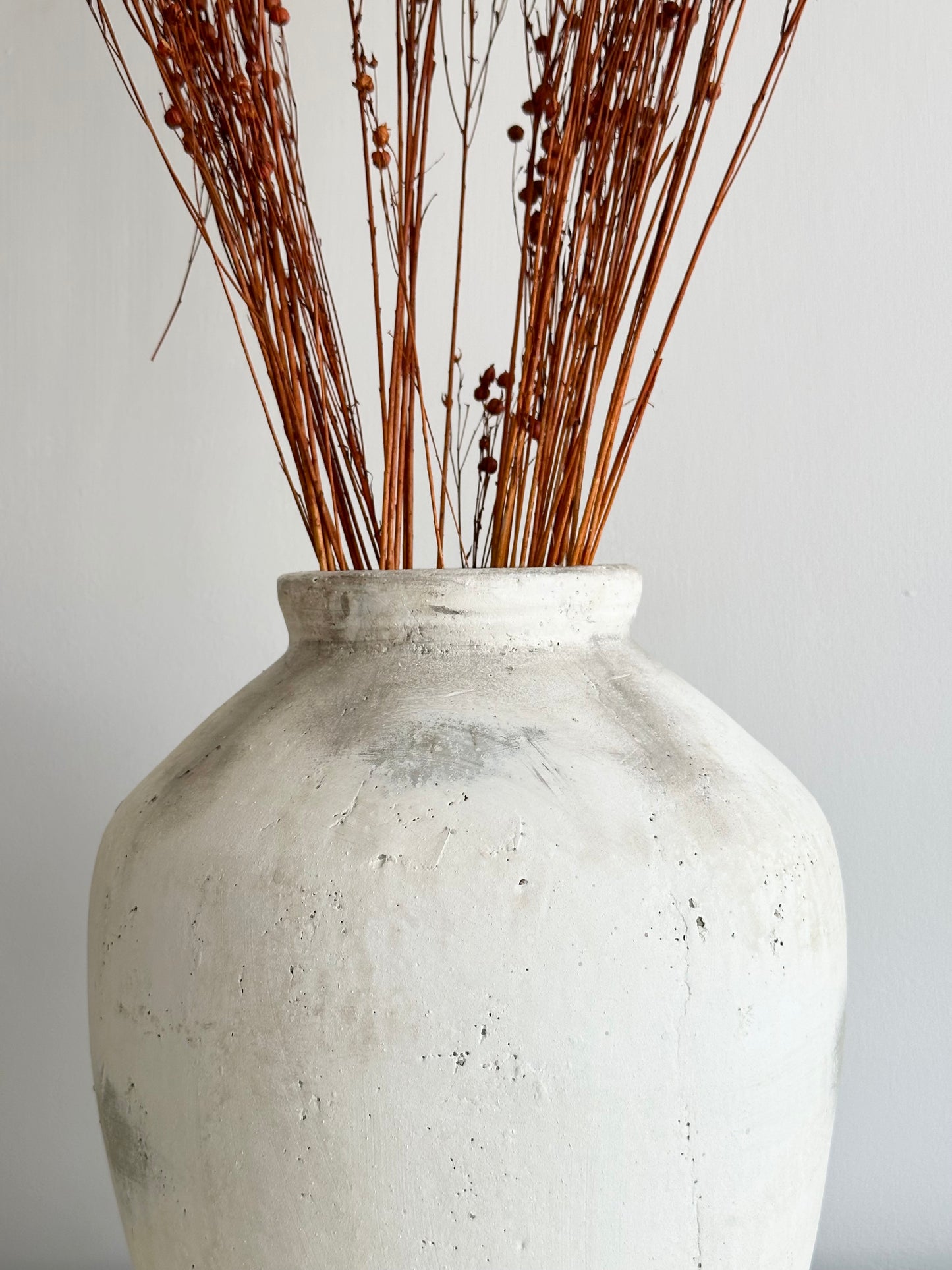Cream Stone Vase
