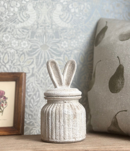 Rustic Bunny Ears Sweetie Jar