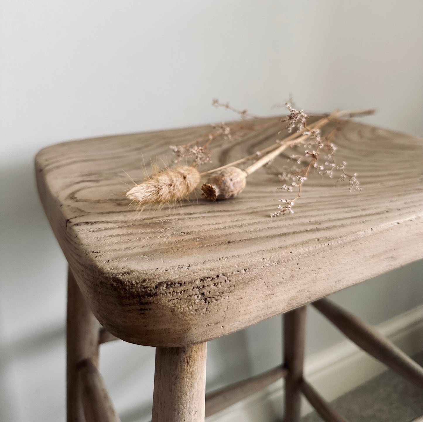 Rustic Wooden Styling Stool