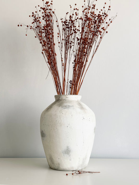 Cream Stone Vase