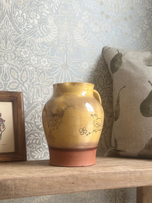 Vintage Terracotta Bird Jug