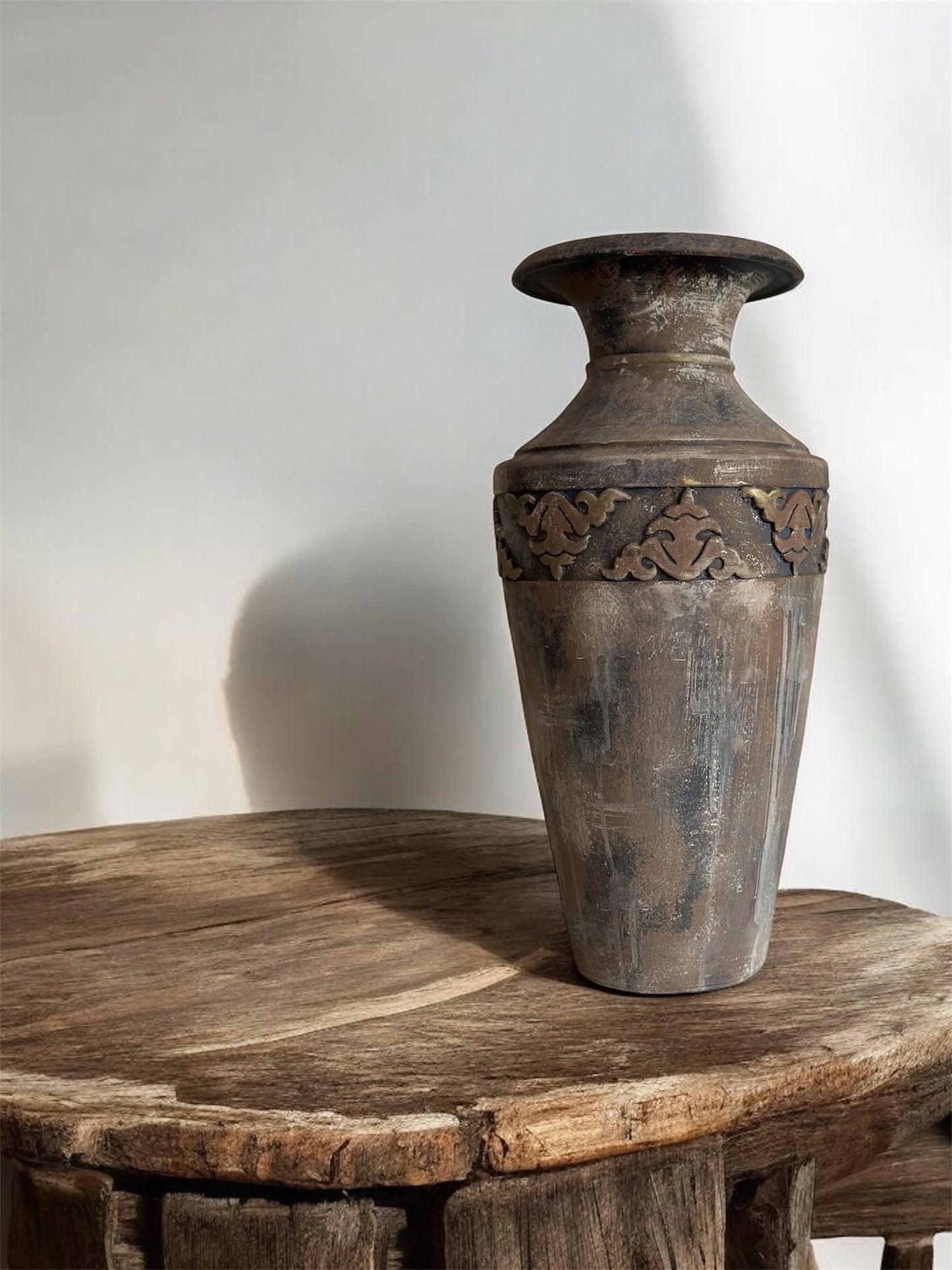 Elegant Rustic Brown Floor Vase