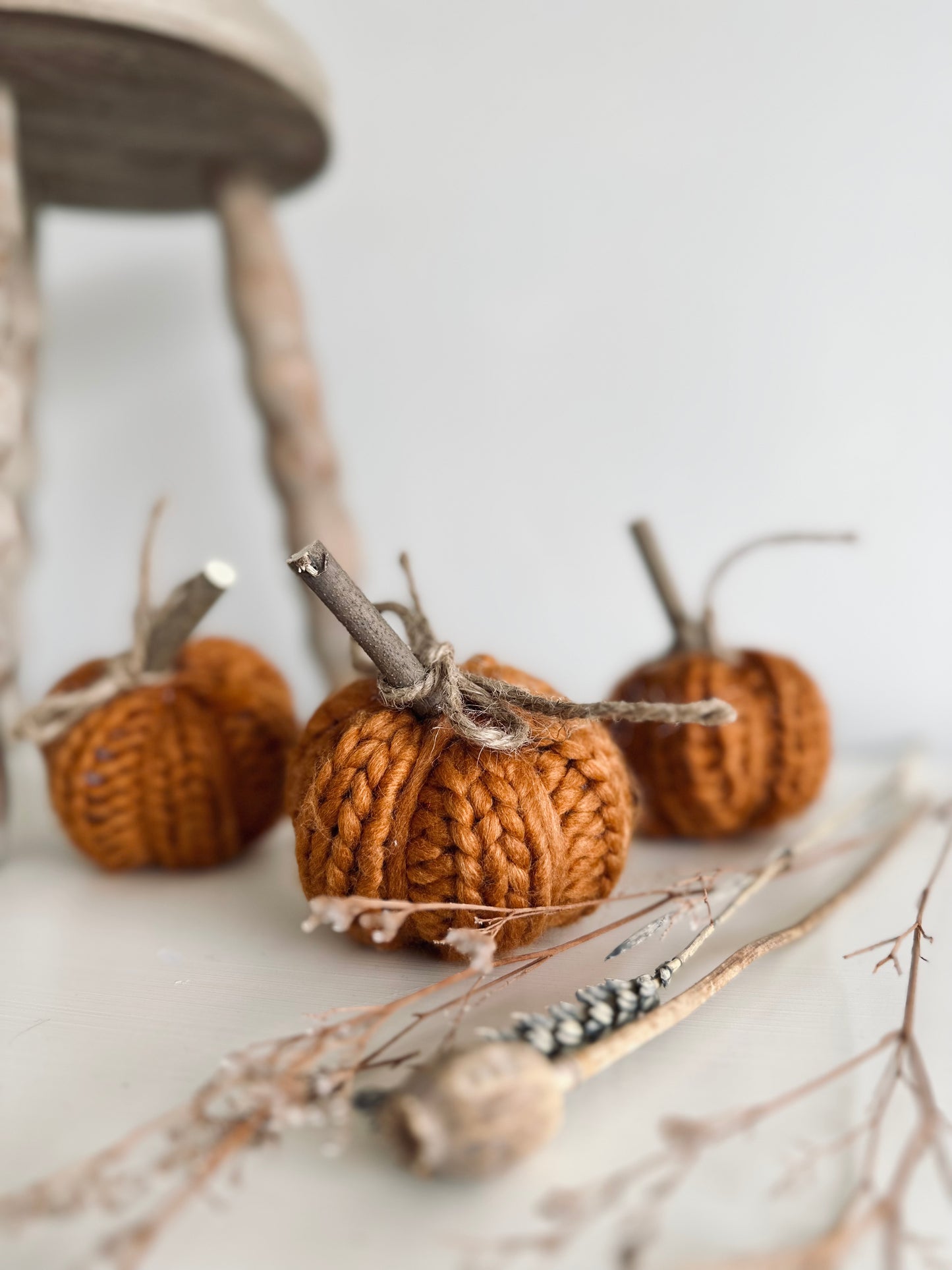 Knitted Autumnal Pumpkin