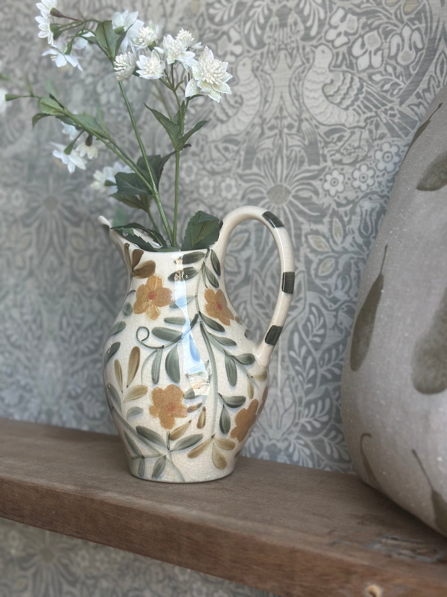 Floral Ceramic Jug Vase