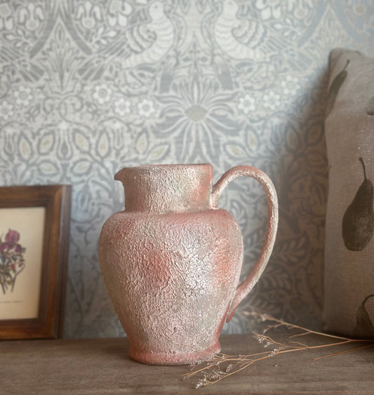 Hand Painted Terracotta Jug Vase