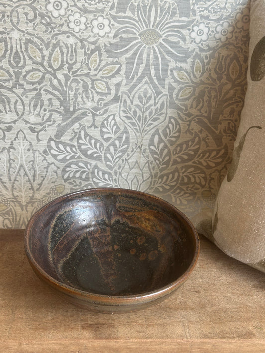 Rustic Brown Pottery Bowl