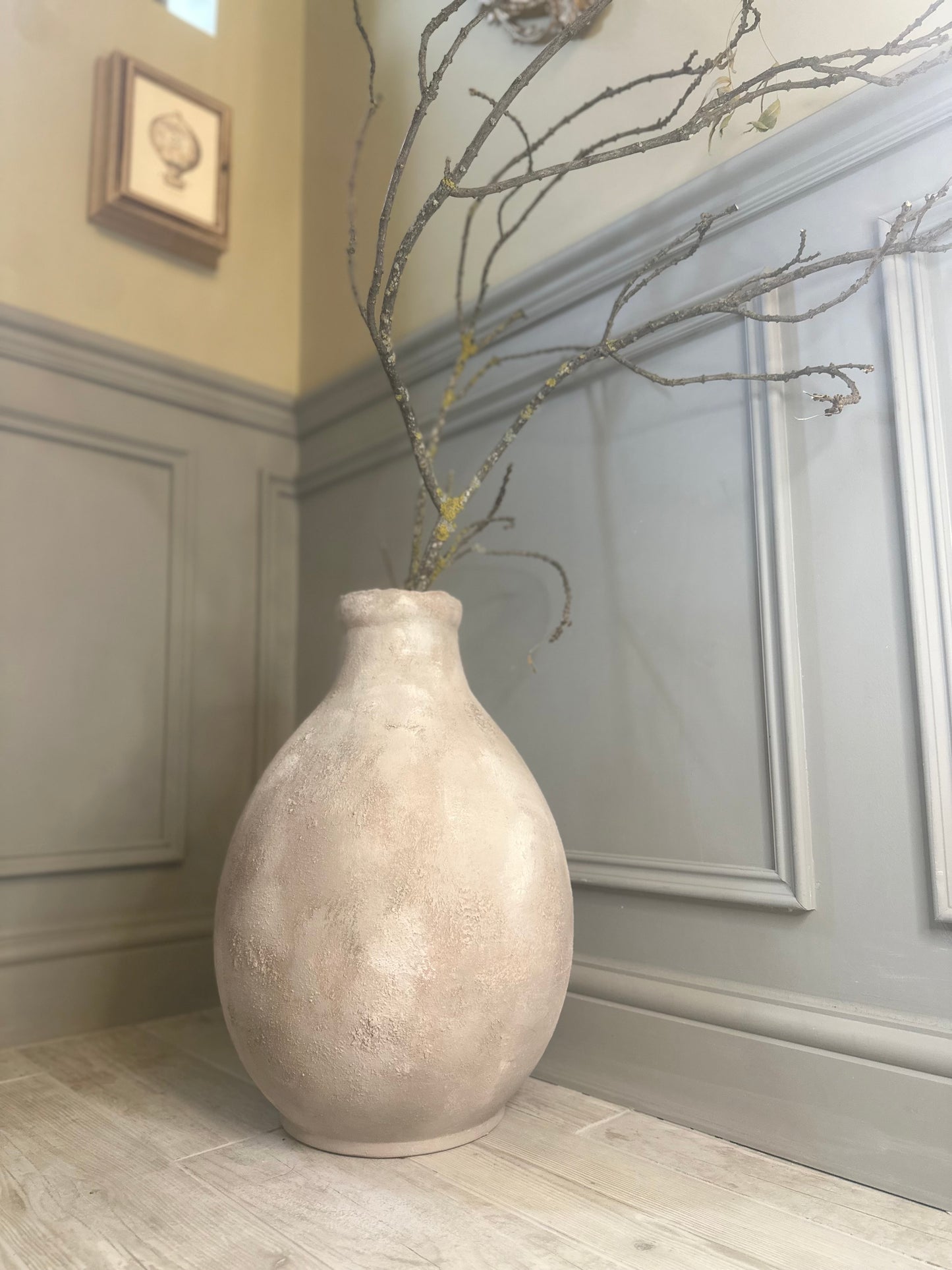 Large Heavy Rustic Terracotta Vase