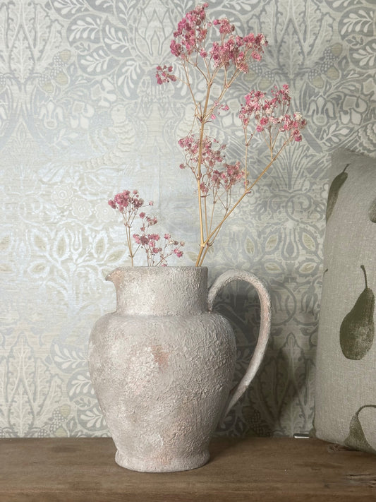 Hand Painted Terracotta Jug Vase