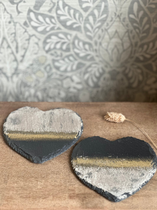 Set of Two Handpainted Coasters