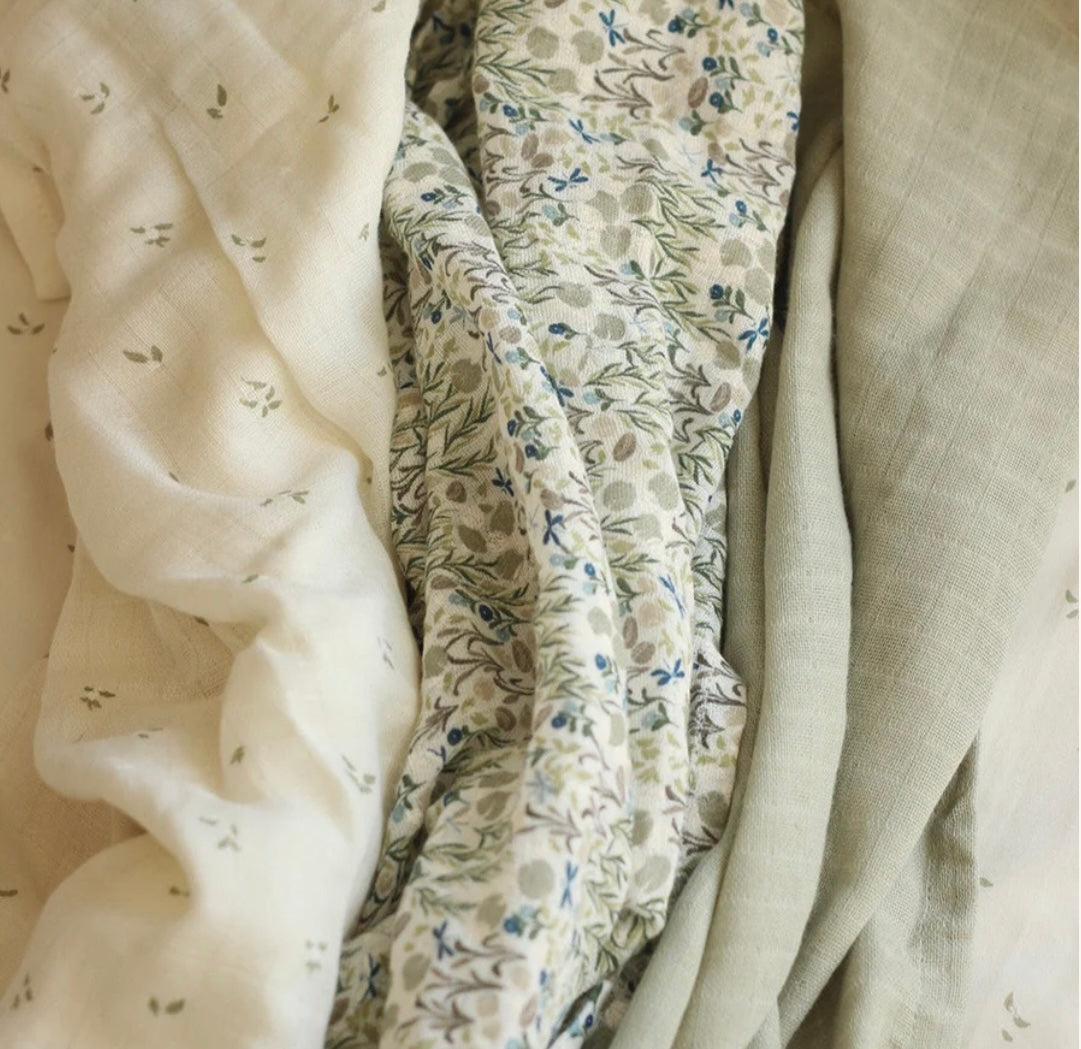 Organic Baby Muslin cloths-Set of 3
