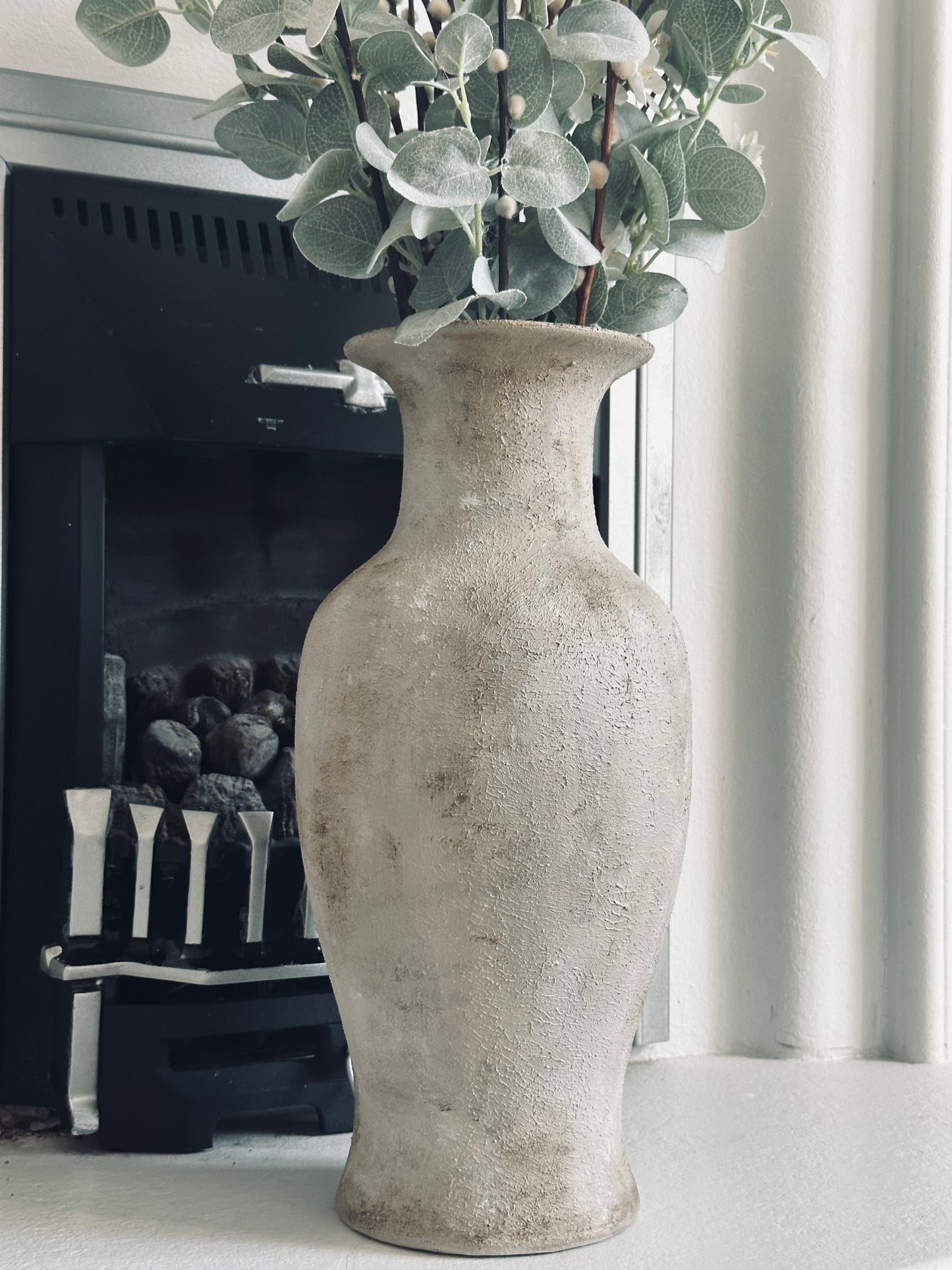 Contemporary Cream Rustic Vase