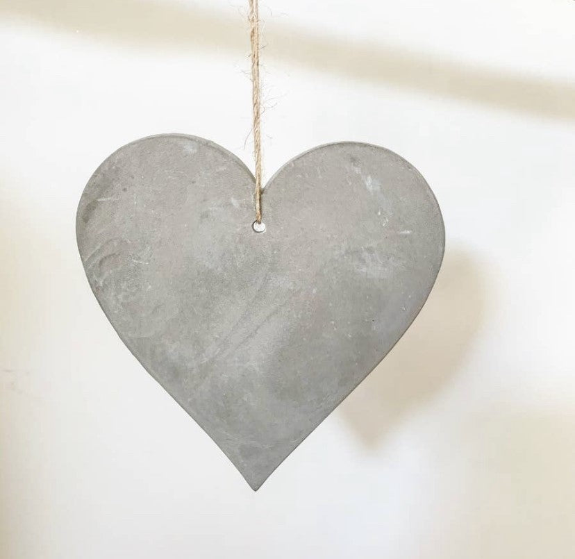 Cement Heart Decorations