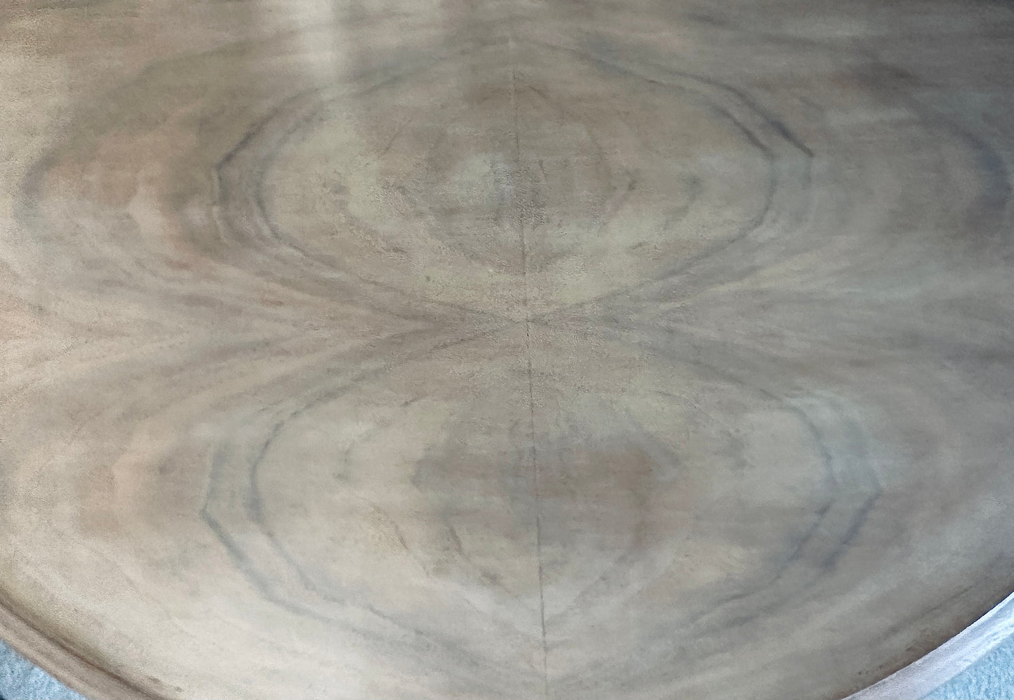 Rustic Raw Wood Demi Lune Table